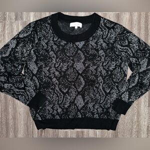 John + Jenn animal print crew neck sweater